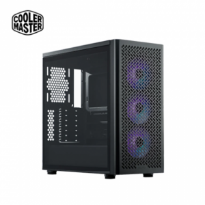 酷碼 Elite 502 黑 玻璃透側機殼 (ATX/Type-C/內建風扇前3/支援背插主板/ARGB燈光/顯卡410mm/塔散170mm)
