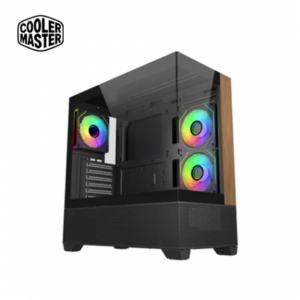 酷碼 Elite 690 黑 全景玻璃機殼 (ATX/Type-C/內建風扇側2後1/ARGB燈光/木質前面板/顯卡425mm/塔散170mm)