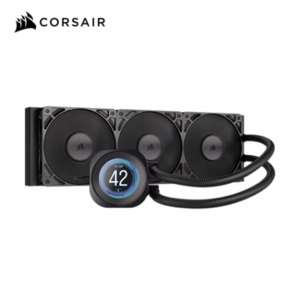 Corsair 海盜船 NAUTILUS 360 RS LCD 黑 (360mm/2.1″LCD冷頭/菊鍊串接/高靜壓RS120風扇/12cm風扇*3/六年保固)