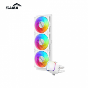 SAMA 先馬 L50 360 WH 白 (360mm/點陣無限鏡冷頭/預裝風扇/ARGB燈光/12cm風扇*3/三年保固)