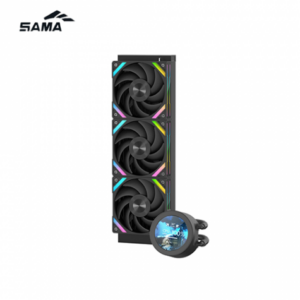 SAMA 先馬 Q70 BK 黑 (360mm/2.8″磁吸LCD水冷頭(內附外接套件)/預裝風扇/ARGB燈光/12cm風扇*3/六年保固)