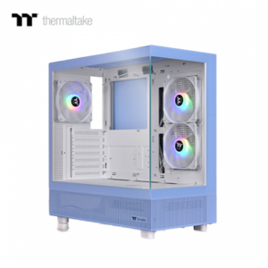 曜越 View 270 TG ARGB V2 繡球花藍 全景玻璃機殼 (ATX/Type-C/內建風扇側2後1/無A柱/顯卡420mm/塔散180mm)