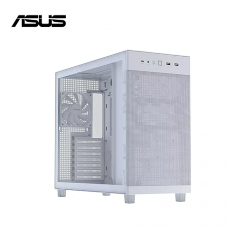華碩 Prime AP303 白 透側版 玻璃透側機殼 (ATX/Type-C/內建風扇後1/方形金屬網孔/顯卡360mm/塔散165mm)