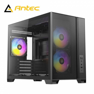 Antec 安鈦克 FLUX M 玻璃透側機殼 (M-ATX/Type-C/內建風扇前2底3後1/內建顯卡支架/顯卡405mm/塔散175mm)