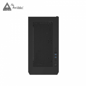 MONTECH AIR 100 LITE 黑 玻璃透側機殼 (M-ATX/Type-C/內建風扇前1後1/顯卡330mm/塔散161mm)