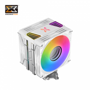 Xigmatek 富鈞 XT402 Arctic 白 (4導管/12cm風扇*2/ARGB/黑化/碳纖維紋路上蓋/單塔雙扇/高154mm)