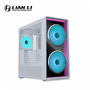 聯力 Lancool 217 INF 白 玻璃透側機殼 (E-ATX/Type-C/支援背插主板/內建風扇前2後1/無限鏡風扇/顯卡380mm/塔散180mm)