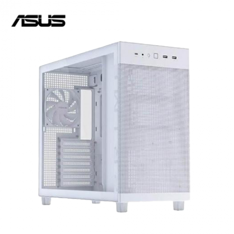 華碩 Prime AP303 白 透側版 玻璃透側機殼 (ATX/Type-C/內建風扇後1/方形金屬網孔/顯卡360mm/塔散165mm)