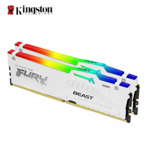 金士頓 Fury Beast (獸獵者) RGB DDR5-6400 32GB(16G*2)-白(CL32)