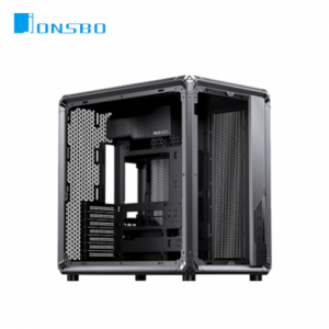 JONSBO 喬思伯 X400 鈦灰 全景玻璃機殼 (ATX/Type-C/強化玻璃/雙艙設計/支援背插主板/主板導風罩/顯卡427mm/塔散176mm)