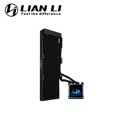 聯力 Hydroshift II LCD-S 360 黑 裸排水冷 (360mm/3.4″LCD水冷頭/磁吸式熱插拔顯示器/無風扇/側裝式水冷管/六年保固)