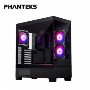 Phanteks 追風者 XT View Matrix 黑 全景玻璃機殼 (ATX/Type-C/內建風扇側2後1/支援背插主板(限ATX)/LED顯示模組/無A柱/顯卡415mm/塔散184mm)