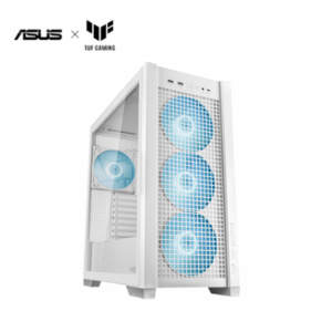 【箱損全新福利品】華碩 TUF Gaming GT302 ARGB 白 玻璃透側機殼 (E-ATX/Type-C/內建風扇前3後1/支援背插主板/顯卡407mm/塔散165mm)