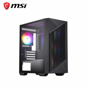 微星 PRO FORGE M050A 玻璃透側機殼 (M-ATX/內建風扇前3後1/網孔面板/顯卡300mm/塔散160mm)
