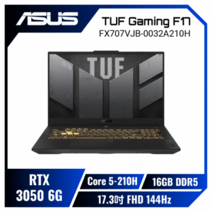 ASUS TUF Gaming F17 FX707VJB-0032A210H 月影灰 華碩軍規電競筆電/Core 5-210H/RTX3050 6G/16GB DDR5/512GB PCIe/17.3吋 FHD 144Hz/W11/含TUF電競滑鼠
