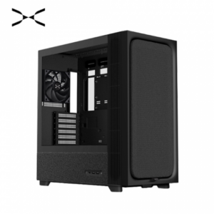TRYX FLOVA F50 黑 玻璃透測機殼 (ATX/Type-C/垂直灌流風機/三段轉速模式/支援背插主板(ATX)/顯卡360mm/塔散170mm)
