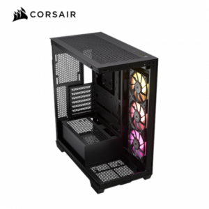 Corsair 海盜船 3500X RS-R ARGB 黑 全景玻璃機殼 (E-ATX/Type-C/內建風扇側3/支援背插主板/顯卡425mm/塔散170mm)