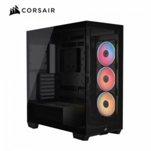 Corsair 海盜船 3500X LX-R ARGB 黑 全景玻璃機殼 (E-ATX/Type-C/內建風扇側3/支援背插主板/顯卡425mm/塔散170mm)