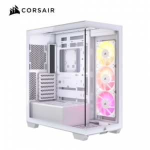 Corsair 海盜船 3500X LX-R ARGB 白 全景玻璃機殼 (E-ATX/Type-C/內建風扇側3/支援背插主板/顯卡425mm/塔散170mm)