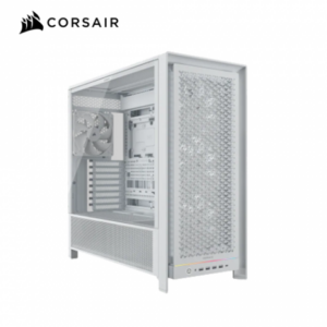 Corsair 海盜船 Frame 5000D RS 白 玻璃透側機殼 (E-ATX/Type-C/內建風扇前3後1(RS140)/支援背插主板/3D-Y形鋼製前面板/內附顯卡支撐架/顯卡450mm/塔散175mm)