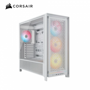 Corsair 海盜船 Frame 5000D RS ARGB 白 玻璃透側機殼 (E-ATX/Type-C/內建風扇前3後1(RS140)/支援背插主板/3D-Y形鋼製前面板/內附顯卡支撐架/顯卡450mm/塔散175mm)