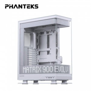 Phanteks 追風者 Evolv X2 Matrix 白 全景玻璃機殼 (ATX/Type-C/支援背插主板(限ATX)/懸浮式設計/LED顯示模組/可調顯卡支撐架/顯卡380mm/塔散170mm)