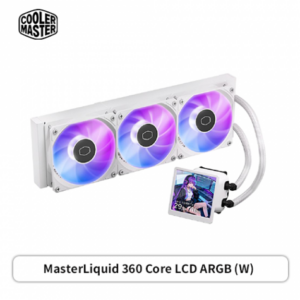酷碼 MasterLiquid 360 Core LCD 4吋螢幕 ARGB 白 (360mm/4″LCD水冷頭/雙腔式/12cm風扇*3/五年保)