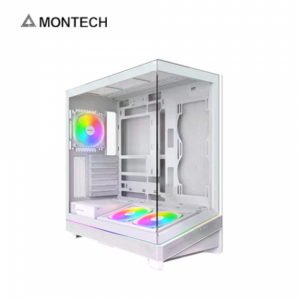 MONTECH SKY 3 白色 全景玻璃機殼 (ATX/Type-C/內建風扇底2後1/無A柱/顯卡445mm/塔散185mm)