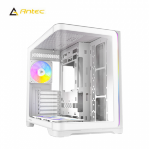 Antec 安鈦克 C5 Curve ARGB 白 全景玻璃機殼 (ATX/Type-C/內建風扇底3後1/曲面玻璃/支援背插主板/顯卡410mm/塔散160mm)