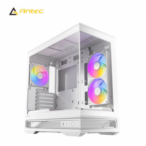 Antec 安鈦克 C2M ARGB 白 全景玻璃機殼 (M-ATX/內建風扇24MM*1 ARGB+12MM ARGB/高效散熱風道設計/顯卡415mm/塔散165mm)