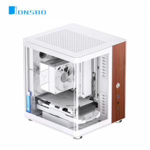 JONSBO 喬思伯 TK0 白 曲面玻璃機殼 (ITX/Type-C/海景/可橫躺/分艙/鋁合金機身/顯卡230mm/塔散137mm)