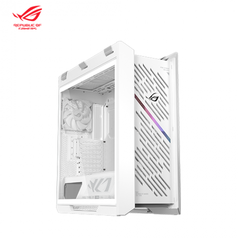 【外箱受損福利品】華碩 ROG Strix Helios II GX601S 白 太陽神二代 玻璃透側機殼 (E-ATX/Type-C/內建風扇前3後1/內附顯卡支撐架/編織提把/顯卡450mm/塔散190mm)