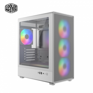 酷碼 Elite 350 ARGB 玻璃透側機殼 白 (ATX/內建風扇前3後1 ARGB/Typc-C/顯卡317mm/塔散163mm/水冷240/120mm)