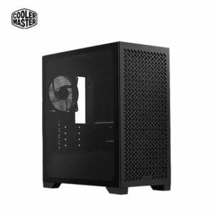 酷碼 ELITE 302 LITE 黑 玻璃透側機殼 (M-ATX/Type-C/內建風扇後1/顯卡365mm/塔散163.5mm)