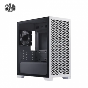 酷碼 ELITE 302 LITE 白 玻璃透側機殼 (M-ATX/Type-C/內建風扇後1/顯卡365mm/塔散163.5mm)