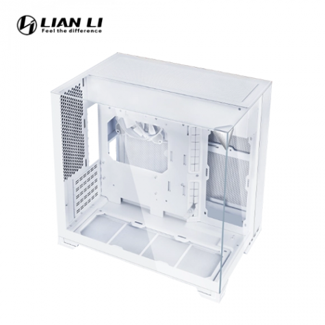 聯力 O11 Vision-M 白 全景玻璃機殼 (M-ATX/Type-C/三面玻璃/雙頂蓋(玻璃+網孔)/無A柱/顯卡410mm/塔散162mm)