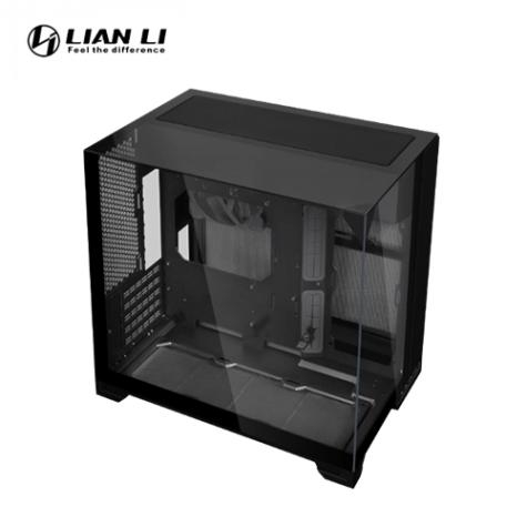 聯力 O11 Vision-M 黑 全景玻璃機殼 (M-ATX/Type-C/三面玻璃/雙頂蓋(玻璃+網孔)/無A柱/顯卡410mm/塔散162mm)