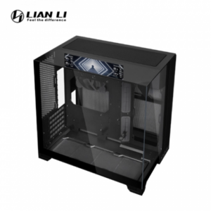 聯力 O11 Vision-M DIGITAL 黑 全景玻璃機殼 (M-ATX/Type-C/內裝9.2吋螢幕/三面玻璃/雙頂蓋(玻璃+網孔)/無A柱/顯卡410mm/塔散162mm)
