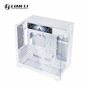聯力 O11 Vision-M DIGITAL 白 全景玻璃機殼 (M-ATX/Type-C/內裝9.2吋螢幕/三面玻璃/雙頂蓋(玻璃+網孔)/無A柱/顯卡410mm/塔散162mm)