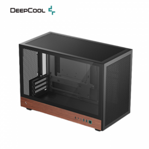 DEEPCOOL CH260 WOOD 玻璃透側機殼 (M-ATX/Type-C/網孔面板/支援背插主板/顯卡388mm/塔散174mm)