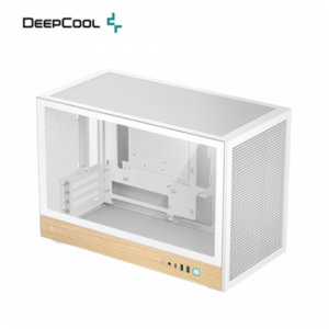 DEEPCOOL CH260 WOOD 白 玻璃透側機殼 (M-ATX/Type-C/網孔面板/支援背插主板/顯卡388mm/塔散174mm)