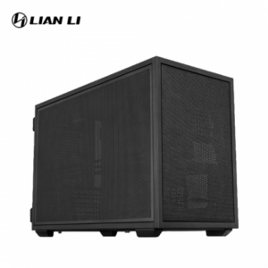 聯力 B4-mATX 黑 電腦機殼 (M-ATX/21.3L/Type-C/內含12CM 薄型風扇*2/三面網孔/顯卡358mm/塔散165mm)