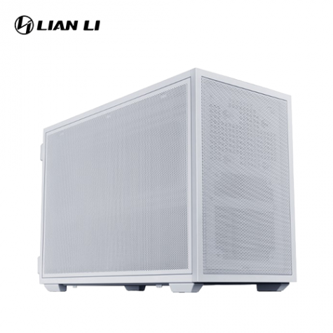聯力 B4-mATX 白 電腦機殼 (M-ATX/21.3L/Type-C/內含12CM 薄型風扇*2/三面網孔/顯卡358mm/塔散165mm)