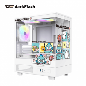 darkFlash MOTI Mini 《漢頓》玻璃透側聯名機殼 (M-ATX/頂部風扇*2+底部風扇*2+後面板風扇*1/顯卡300mm/塔散180mm)-限定版