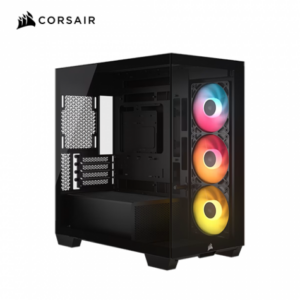 Corsair 海盜船 2800X ARGB 黑 全景玻璃機殼 (M-ATX/Type-C/RS120R ARGB風扇*3/支援背插主板/顯卡410mm/塔散160mm)