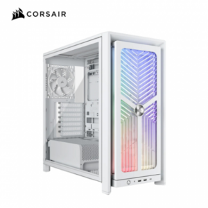 Corsair 海盜船 Frame 4000X ARGB 白 玻璃透側機殼 (E-ATX/Type-C/RS120 ARGB風扇*3/模組化機殼系統/顯卡405mm/塔散160mm)