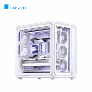 JONSBO 喬思伯 X400 Pro 銀白 鋁合金 玻璃機殼 (ATX/Type-C/強化玻璃/雙艙設計/支援背插主板/主板導風罩/顯卡427mm/塔散176mm)