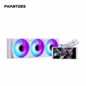 Phanteks 追風者 Glacier One 360M25 G2 LCD 白 (360mm/6吋 IPS LCD/大尺寸銅底/高性能PWM風扇/五年保固)