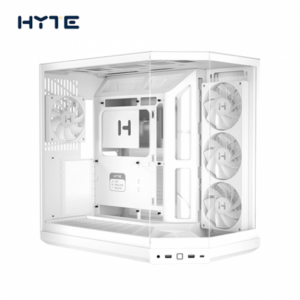 HYTE Y50 RGB 白 全景玻璃機殼 (E-ATX/Type-C/內建ARGB風扇側3+後1/支援背插主板(限ATX)/三面全景玻璃/顯卡360mm/塔散160mm)
