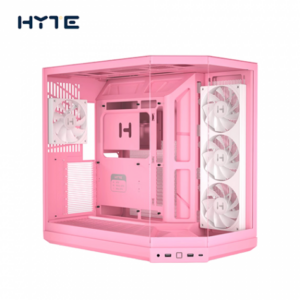HYTE Y50 RGB 粉 全景玻璃機殼 (E-ATX/Type-C/內建ARGB風扇側3+後1/支援背插主板(限ATX)/三面全景玻璃/顯卡360mm/塔散160mm)